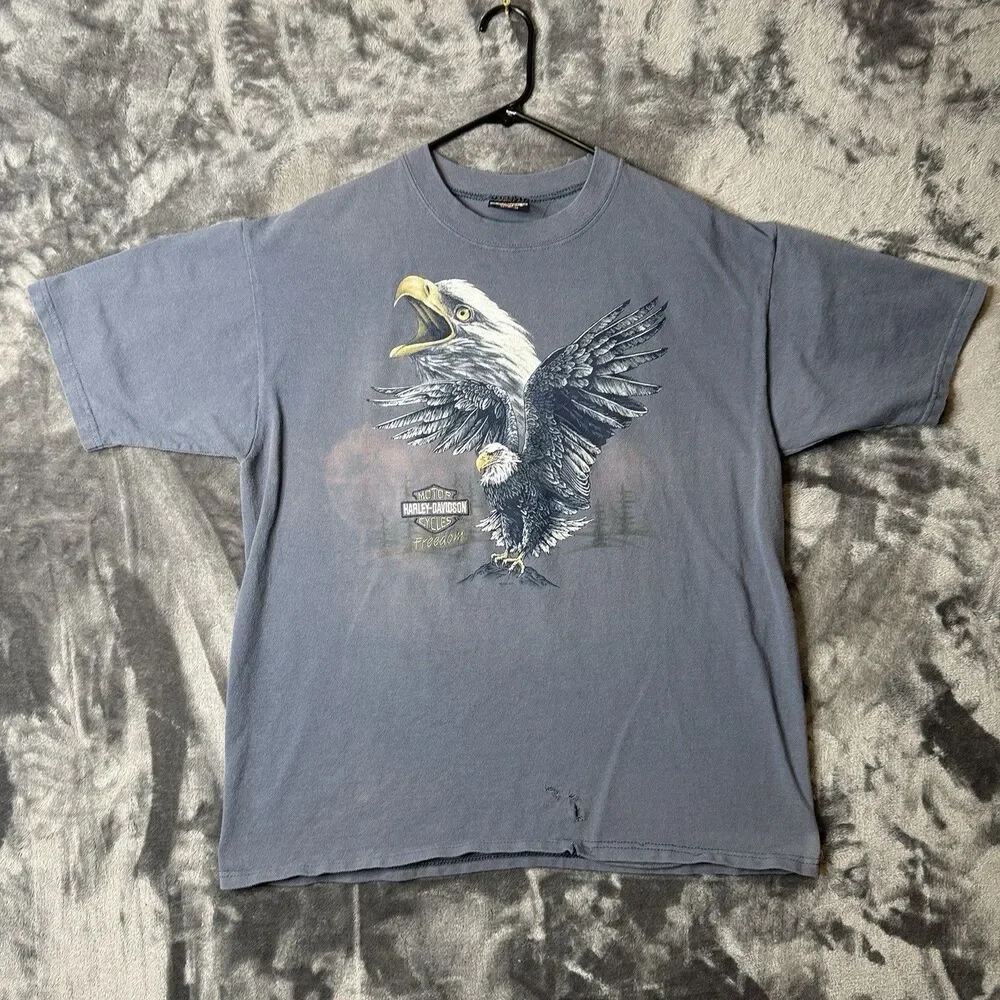 Vintage Harley Davidson Embroidered Logo Short Sleeve Large New Orleans LA